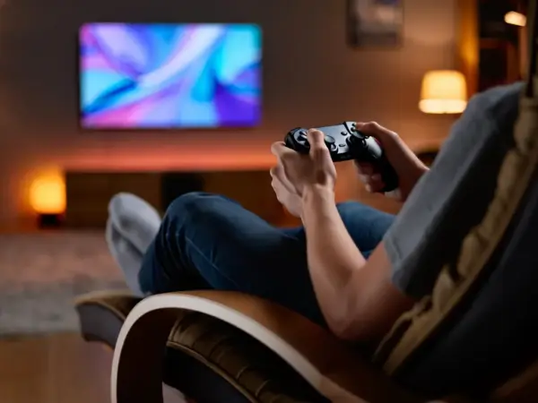 Modern Armchair Gamer Living Room Setup